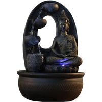 Zen Light, Harmonie - Fontana in poliresina, 26 x 16 x 40 cm, Colore: Nero
