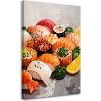 Wandbild für die Küche Bar Buntes Sushi 60x90 cm