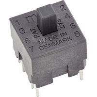 MEC 1540109 Unimec Series Pulsante 120 V 250 mA Momentaneo (L x L x A) 12.60 x 12.60 x 15.70 mm IP54 1 pz.