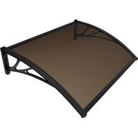 Vounot – Marquise auvent de porte 100x80cm – Polycarbonate 6mm résistant aux chocs – Cadre en PPO renforcé – Protection UV et intempéries
