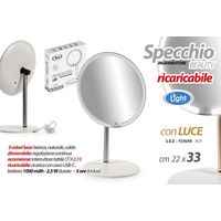 Miroir grossissant LED rechargeable 21,5x33 cm