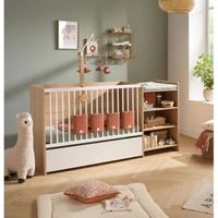 baby-price UP Kombi-Kinderbett aus Eichenholz 120x60 cm