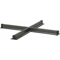 Pied de parasol en croix 100x100 cm noir – Acier thermolaqué – Résistant aux intempéries – Design moderne pour extérieur – Platinum