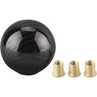 Pommeau de levier de vitesses manuel universel en fibre de carbone pour voiture (noir)