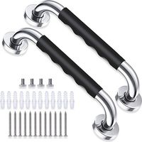 Barre d'appui pour toilettes, lot de 2, 30 cm, barre d'appui antidérapante pour salle de bain, poignée de douche en acier inoxydable pour personnes âgées/handicapées/enfants/enceintes