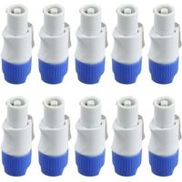 10 Stück PowerCon-Stecker, männlich, 3-polig, Signaleingang, für Bühnenbeleuchtung, Stromanschluss.