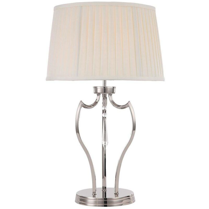 Elstead Lighting - Elstead Pimlico - 1 Light Table Lamp Polished Nickel, E27