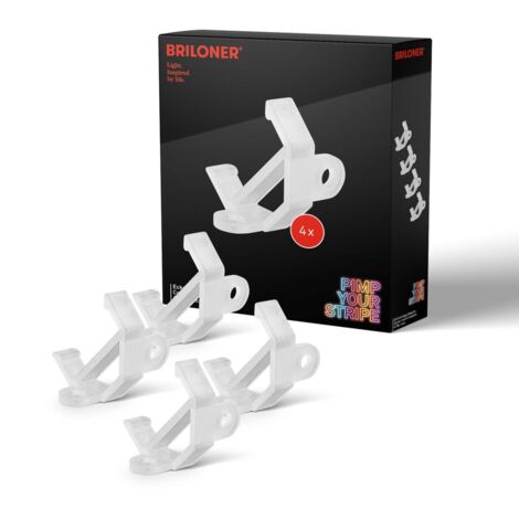 Pimp Your Stripe Set di 4 adattatori angolari, per profili in alluminio, trasparenti