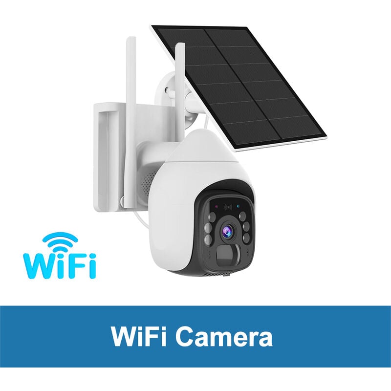 Camera de Surveillance solaire sans fil Wifi ,camera de securite ccTV exterieure Full hd 1080P camera audio ip avec camera de batterie rechargeable
