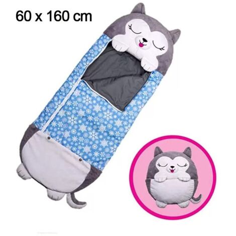 PIMPIMSKY Mignon Sac de Couchage et Oreiller 2 en 1 Happy Nappers pour Enfant 160 x 60 cm Duvet Adapté à Toutes les Saisons
