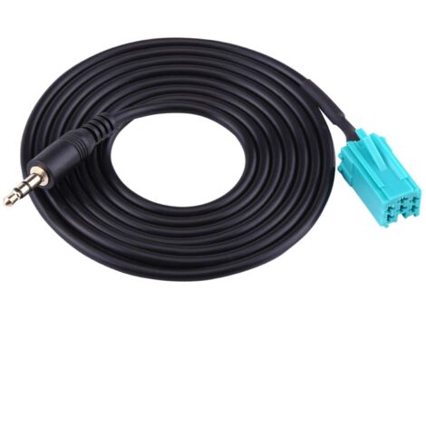 Pin auf 3,5 mm Autoradio-AUX-Kabel AUX-Adapter für Espace Kangoo Laguna Megane Scenic Trafic Twingo Modus Master