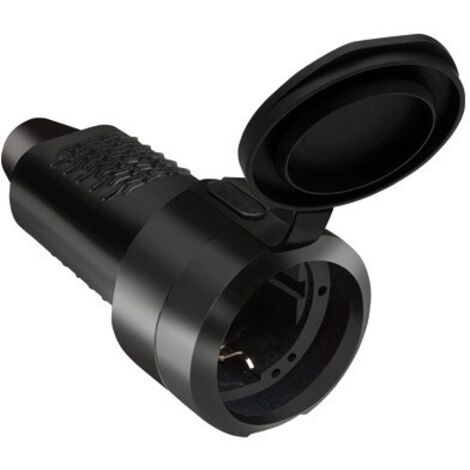 PIN FEMMINA TT 16A 250V GOMMA NERA