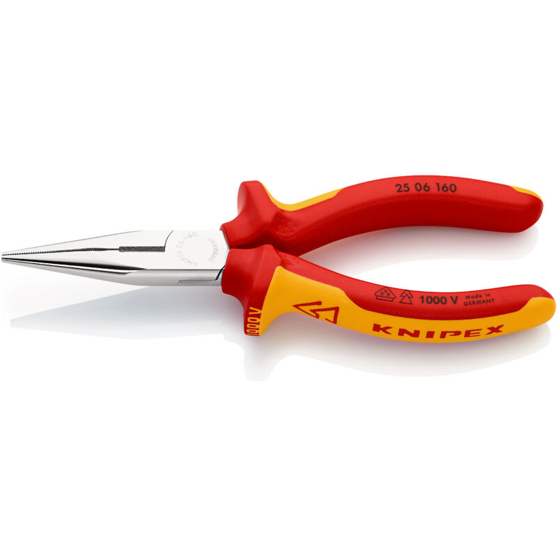 KNIPEX Vde Snipe Nose Side Cutting Pliers (Radio) 160Mm in Red