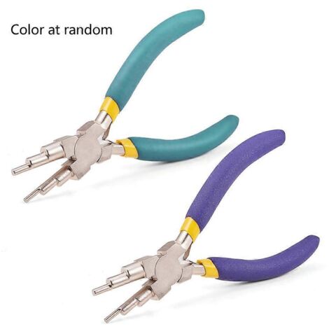 Pince à 6 étapes, pinces multi-tailles, pinces à bélier pour la fabrication de bijoux, couleurs aléatoires
