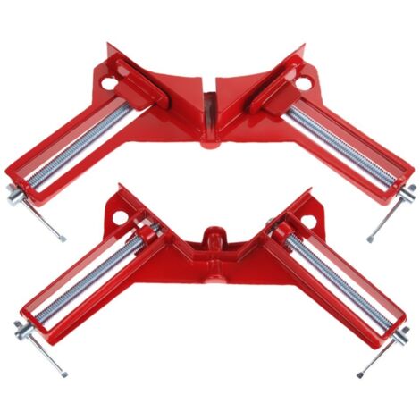 Pince à Angle Droit à 90 Degrés pour le Travail Du Bois, 4Pcs Presses d'angles Ensemble Machoire Etau Reglable à Bois, Serre Joint Angle Pour Cadre Photo Wedge Menuiserie Soudure
