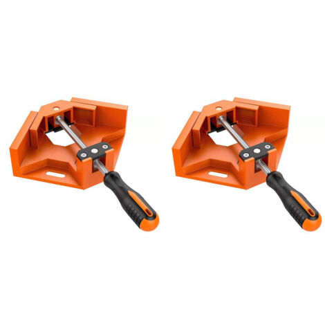 Pince à angle droit, lot de 2, pince robuste en alliage d'aluminium à 90 degrés avec mâchoire pivotante réglable pour