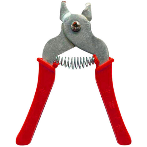 Pince à anneaux pour cages d'animaux et clôtures en fil de fer - Outil de réparation manuel. La couleur du manche est aléatoire.