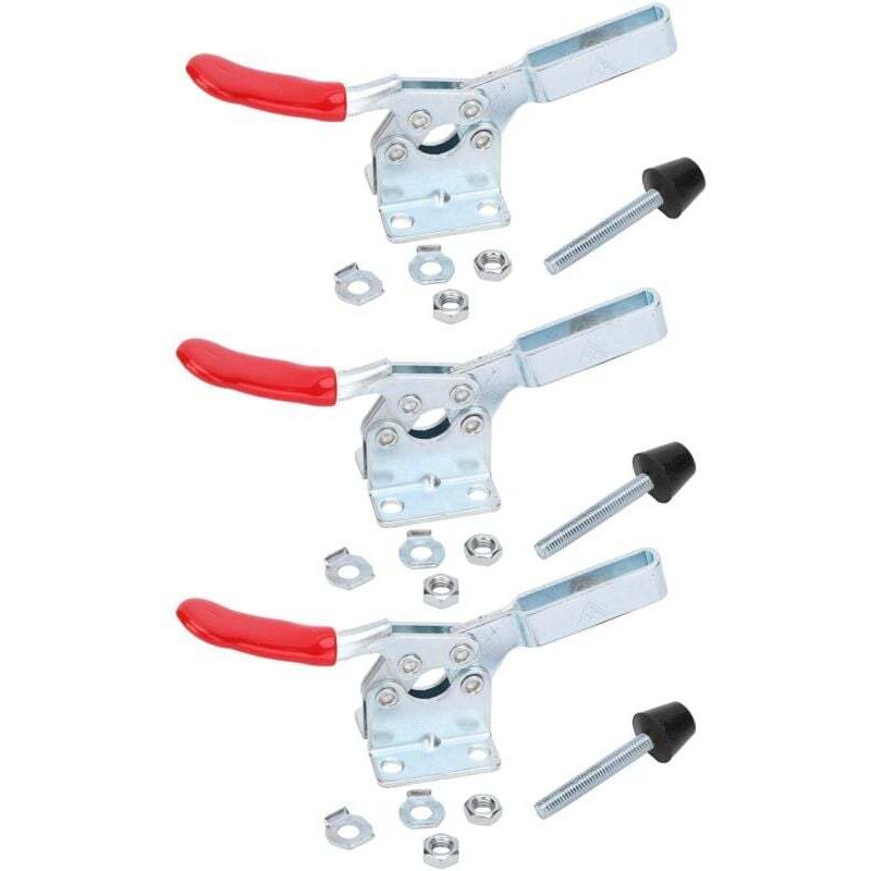 Pince à bascule verticale, Clip à dégagement rapide, serrage manuel à 60 °, pièces d'outils pour le travail du bois, 3 pièces
