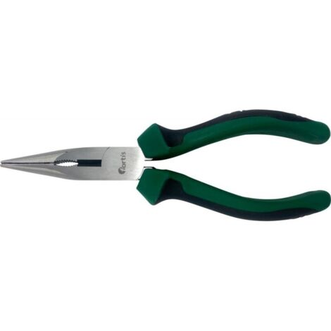 Pince à bec courbé 200mm avec poignée plastique FORTIS