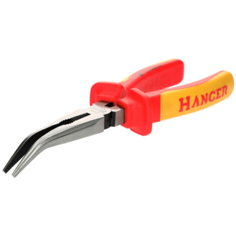PINCE À BEC DEMI-ROND COUDÉS À 40° ISOLÉE 1000 V 200 MM - HANGER - 231025