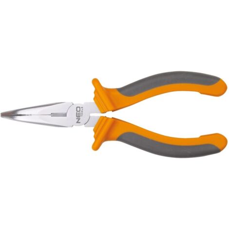Pince à bec effilé courbée Neo Tools 200 mm Din 5745