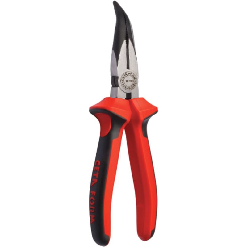 Cetaform - Pince à bec long courbé L.200mm poignée Duotech