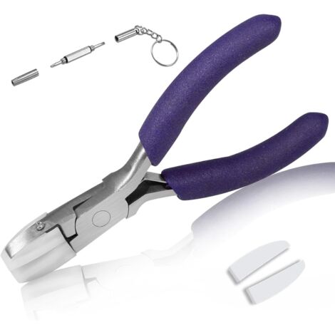 Pince à bec plat 8,9 cm paire de mâchoires en nylon tournevis outil d'emballage de fil outil de fabrication de bijoux mini lisseur de fil