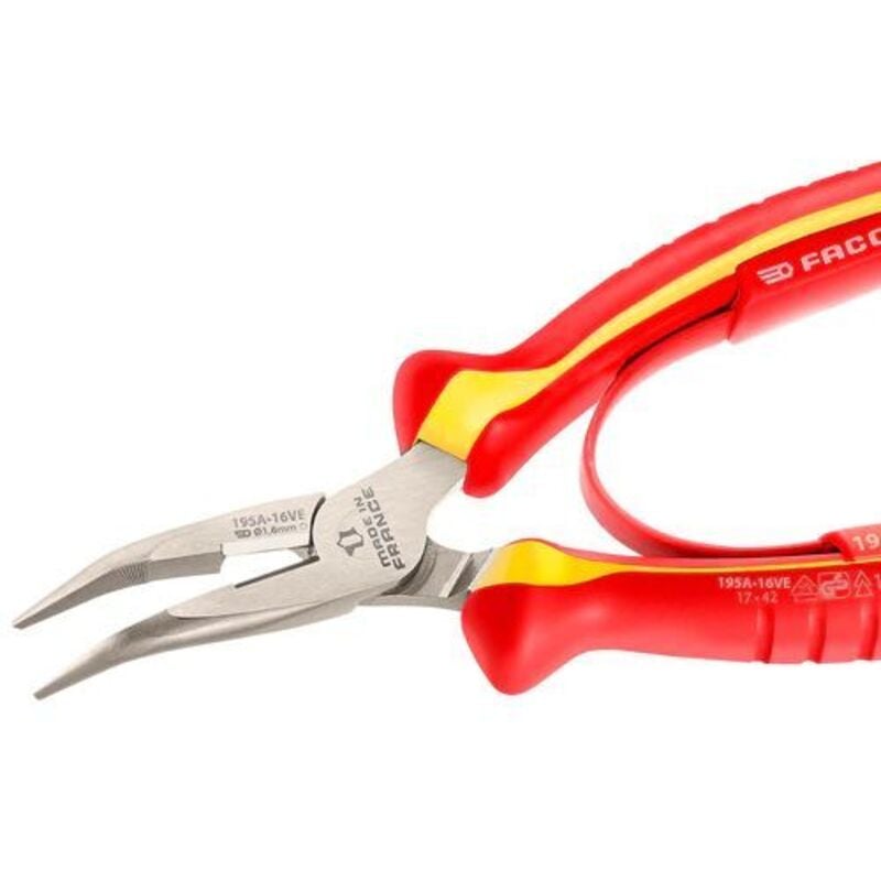 Pince à bec rond Facom l. (hors tout) 160 mm, l. (mâchoire) 50mm, 1 pièce(s) ( Prix pour 1 )