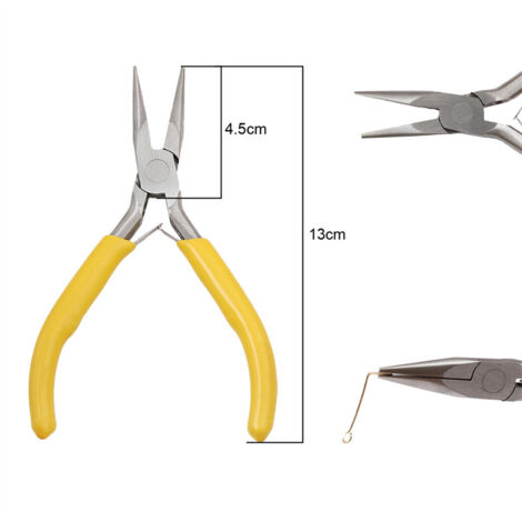 Pince à becs fins forgée en acier à haute teneur en carbone - Mini - Bricolage
