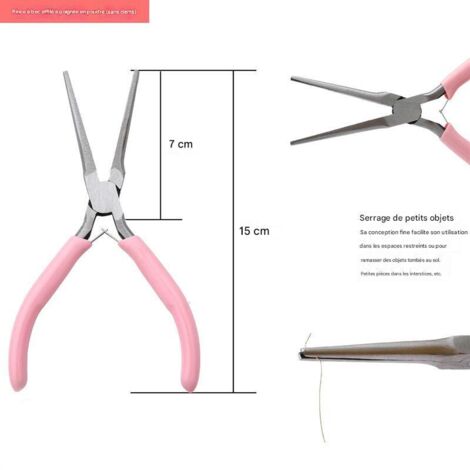 Pince à becs fins forgée en acier à haute teneur en carbone - Mini - Bricolage