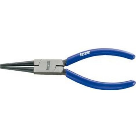 Pince à becs longs, becs longs et ronds, en acier au chrome vanadium, tête polie, poignées à gaine en plastique, Long. : 160 mm, Long. des becs 41,0 mm