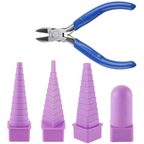 Pince à becs plats à embouts en nylon pour enroulement de fil métallique (5 pièces)