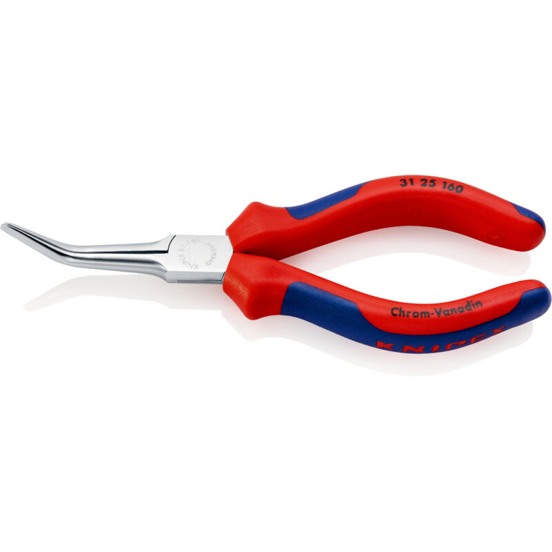 Knipex - 31 25 160 pour l'électronique et la mécanique de précision Pince à becs pointus coudée à 45° 160 mm