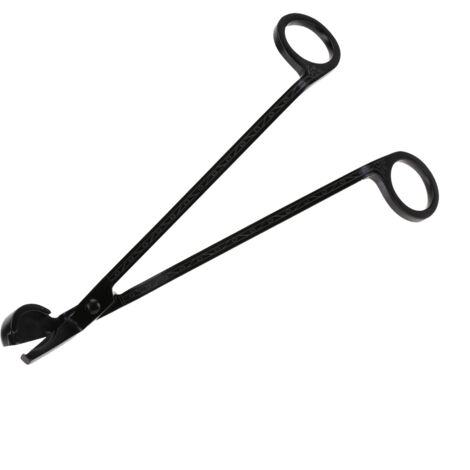 Pince à bougie en acier inoxydable semi-circulaire - Outil pour mèches de bougies noir
