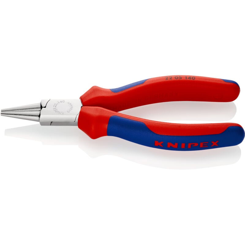 Knipex 22 05 140 pour l'électronique et la mécanique de précision Pince à bouts ronds droite Acier magnétique Chrome-Va