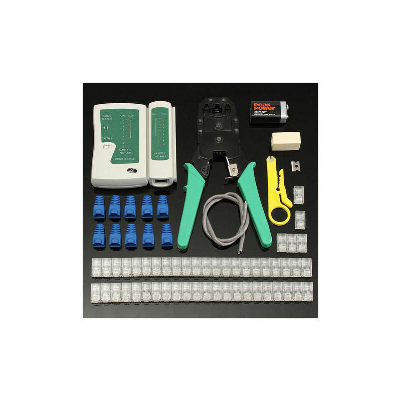 Start - Pince à câble réseau, pince à sertir, kit RJ45, avec batterie