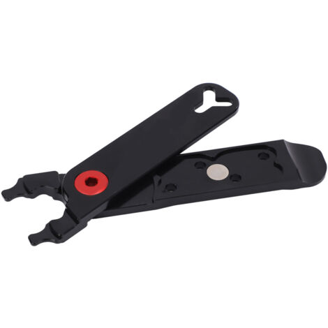 Pince à chaîne de vélo 4 en 1 en alliage d'aluminium, outil multifonction pour réparation et serrage, couleur noire