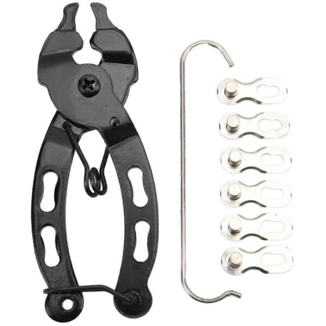 Pince à chaîne de vélo 5 en 1, outil de réparation de maillons rapides, accessoires, 10 vitesses, argent