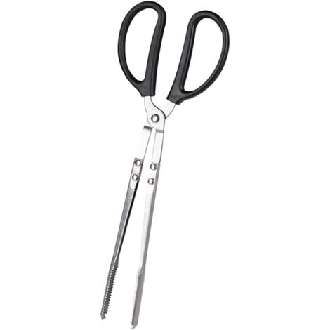 Pince à Charbon de Bois, Outil Polyvalent en Acier Inoxydable pour ramasser Les déchets et Le Lors de barbecues, Camping et Cuisine, 36cm