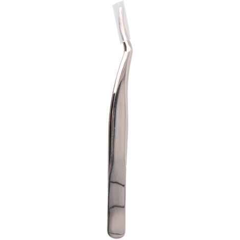 Pince à Cils Courbée en Acier Inoxydable pour Pose d'Extensions et Faux Cils Dorée