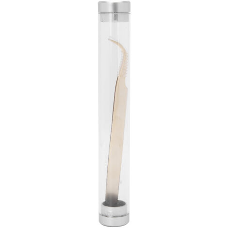 Pince à cils recourbée professionnelle pour extensions et manucure, finition dorée
