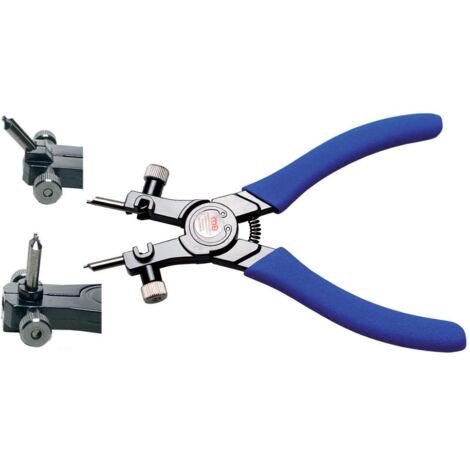 Pince a circlips interieurs bgs avec pointes orientables 3 positions