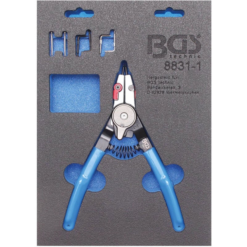 Pince a circlips internes et externes bgs technic +4 paires d'embouts