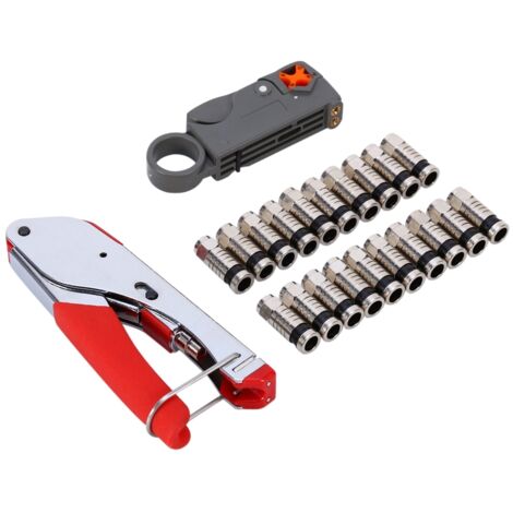 Pince à Compression pour Câble Coaxial RG59 RG6, Connecteur F pour Télévision CATV