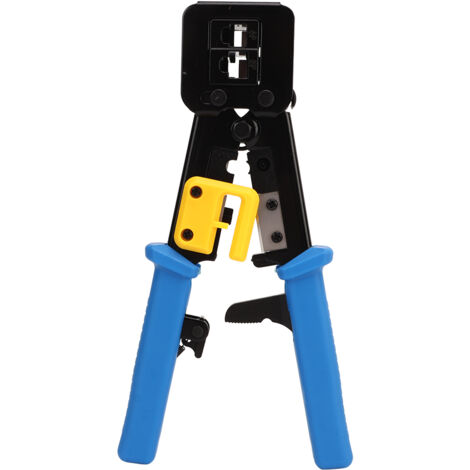Pince à Crimper Ethernet Multifonctionnelle J45 RJ12 CAT5 CAT5e avec Lame de Coupe et Dénudeur pour Câbles de Réseau, en Acier Outil