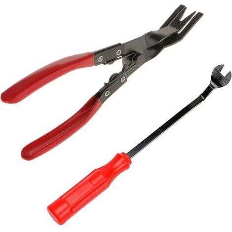 Pince à Degrafer, Pince à Retirer les Clips de Panneau, Pince d'Extraction d'Agrafes, Pinces pour Enlever les Garnitures, Garniture Enlèvement Pinces, Pour Tableau de Bord de Panneau de Porte Voiture
