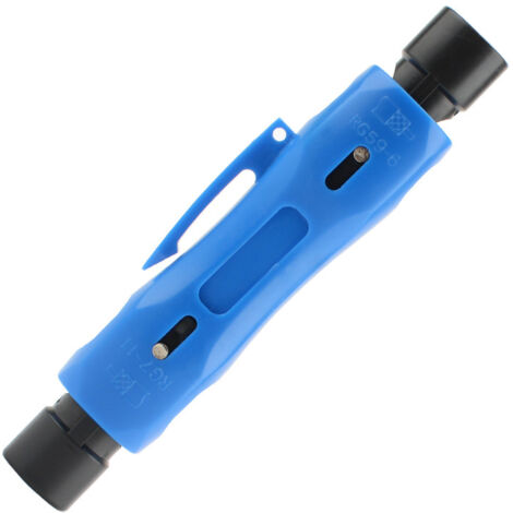 Pince à dénuder à Main pour RG59 RG11 RG7 RG6 Outil de réparation d'électricien(bleu)