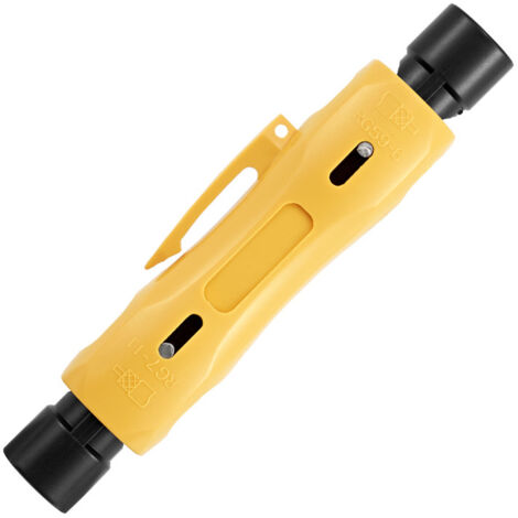 Pince à dénuder à Main pour RG59 RG11 RG7 RG6 Outil de réparation d'électricien(jaune)