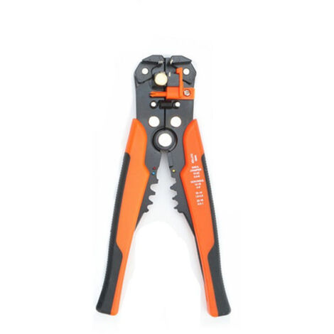 Pince à Dénuder Automatique, Pince Automatique avec Reglage de Précision Cables AWG, Outil Multifonctionnel de pince à sertir，Orange et noir