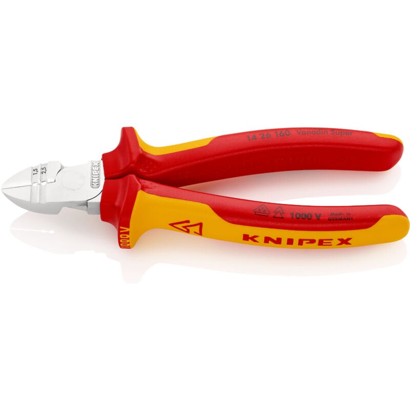 Knipex - Pince à dénuder coupante de côté avec facette 14 26 160 160 mm 1 pc(s)